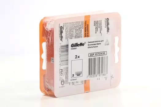 Сменные кассеты GILLETTE fusion д/бритья 2 шт