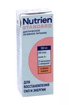 Смесь Нутриэн Стандарт со вкусом карамели, 200 мл, тетрапак