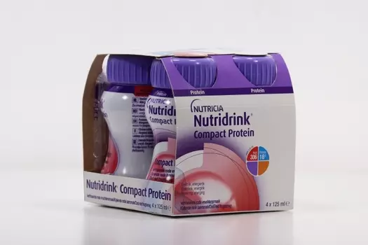 Смесь Нутридринк Компакт Протеин фруктово-ягодный вкус, 125 мл, 4 шт, (пластиковая бутылочка)