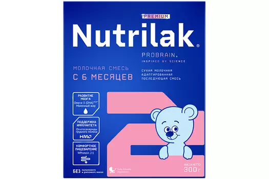 Смесь Нутрилак Премиум 2 (с 6 мес), 300 г