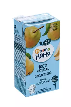 Сок Фрутоняня груша осв (с 4 мес), 0,2 л