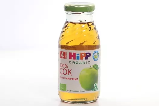 Сок Хипп яблочный мягкий (с 4 мес), 200 мл