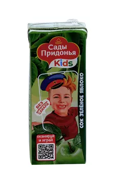Сок Сады Придонья яблочный зел, 0,2 л