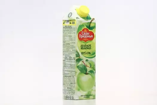 Сок Сады Придонья яблочный зел, 1 л