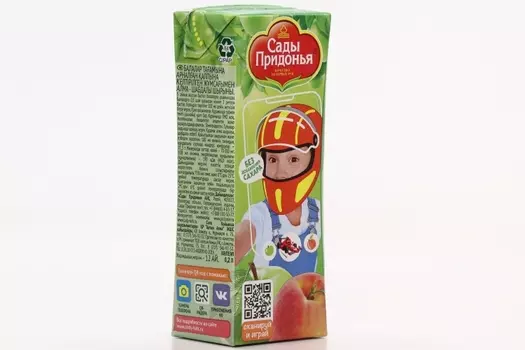 Сок Сады Придонья яблоко/персик, 0,2 л