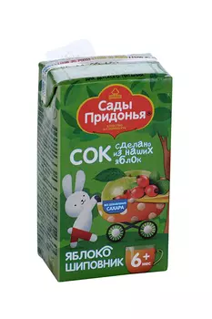 Сок Сады Придонья яблоко/шиповник, 125 мл