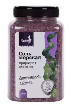 Соль д/ванн Dr Aqua Антицеллюлитная ламинария, 750 г
