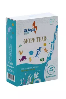 Соль д/ванн Dr Aqua Детство Море трав чистотел/череда, 150 г, 3 шт, фильтр-пакет