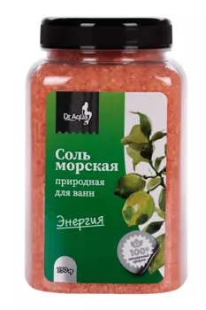 Соль д/ванн Dr Aqua морская Энергия бергамот, 750 г