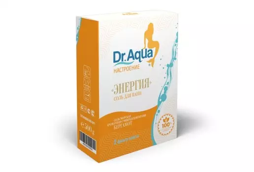 Соль д/ванн Dr Aqua Настроение морская Энергия бергамот, 250 г, 2 шт, фильтр-пакет