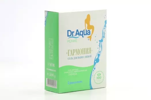 Соль д/ванн Dr Aqua Релакс морская с пеной Гармония лаванда, 250 г, 2 шт, фильтр-пакет