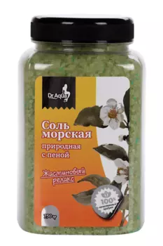 Соль д/ванн Dr Aqua Жасминовый Релакс морская с пеной, 750 г
