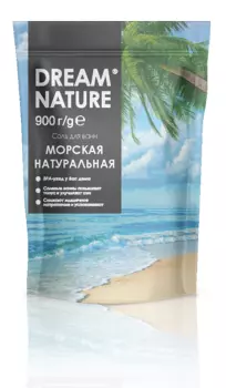 Соль д/ванн DREAM NATURE морская натуральная, 900 г