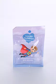 Соль д/ванн Happy Bubbles Для настоящего Super героя шипучая, 100 г
