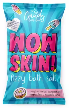 Соль д/ванн КАТРИН шипучая двухцветная Candy bath bar Wow Skin, 100 г