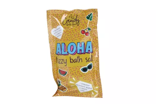 Соль д/ванн КАТРИН шипучая двухцветная Candy bath bar Aloha, 100 г