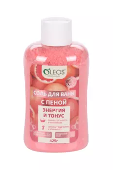 Соль д/ванн Олеос Энергия и тонус с пеной, 425 г