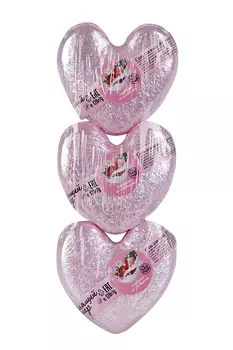 Соль д/ванн Ресурс здоровья бурлящие сердечки клубника со сливками, 120 г, 3 шт