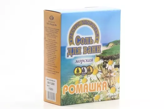 Соль д/ванн Ромашка, 600 г, п/п пакет
