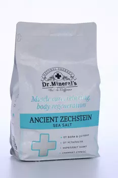 Соль Dr Minerals Ancient Zecshtein sea salt д/ванн магниевая пакет, 1,7 кг