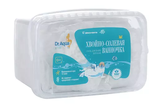 Соль морская Dr Aqua природная Хвойно-солевая ванночка, 1 800 г