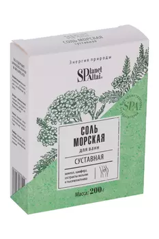 Соль морская Планета СпаАлтай Суставная мент/камф/экс полын/тысячелистн, 200 г