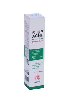 SOS-гель HISKIN Stop Acne точечный противовоспалительный AHA+BHA+TEA TREE, 10 мл