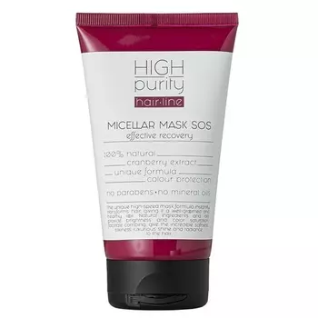 SOS маска для волос HIGH purity мицеллярная Эффективное восстановление, 150мл.