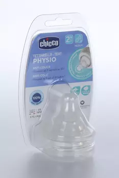 Соска Chicco Perfect5 силикон средн поток (с 2 мес), 2 шт