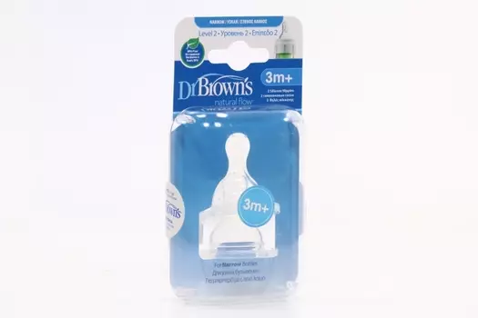 Соска Др Браун узкая силик (с 3 лет), 2 шт