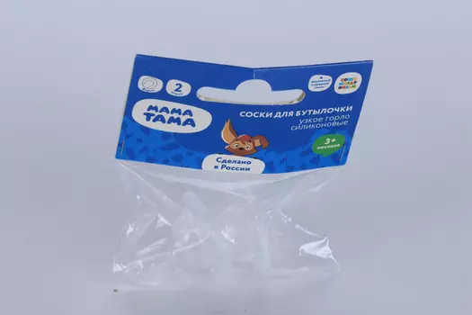 Соска Мама Тама силик медл/сред поток д/бутылочек классика (с 3 мес), 2 шт