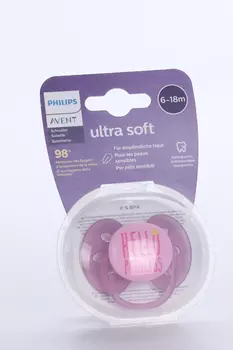 Соска-пустышка Авент Ультра Софт силик ортодонт д/дев (6-18 мес), (SCF529/01)