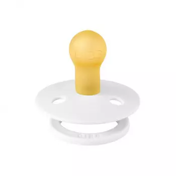 Соска-пустышка BIBS Colour White натуральный каучук (0+)