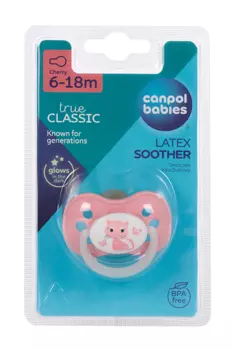 Соска-пустышка Canpol Babies Animals круглая латекс розов (6-18 мес)