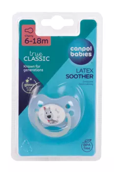 Соска-пустышка Canpol Babies Animals круглая латекс голубой (6-18 мес)