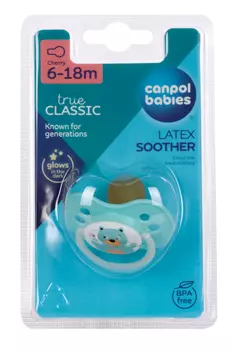 Соска-пустышка Canpol Babies Animals латекс голубой (6-18 мес)