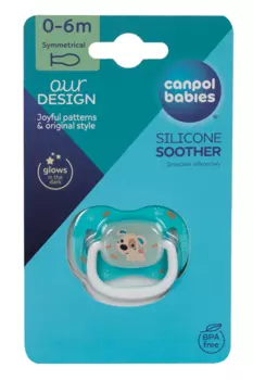 Соска-пустышка Canpol Babies силик симметр Bunny Company (0-6 мес), голуб