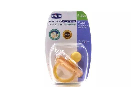 Соска-пустышка Чикко Физио Софт латекс (6-12 мес)
