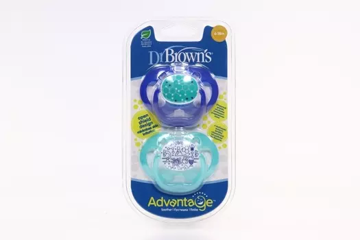 Соска-пустышка Др Браун Адвантедж с крышкой д/мальчиков (6-18 мес)