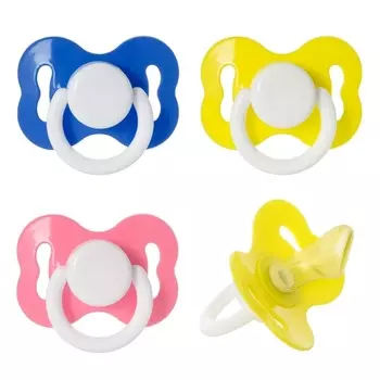 Соска-пустышка Курносики латекс ортодонт (с 0 мес), (13102)