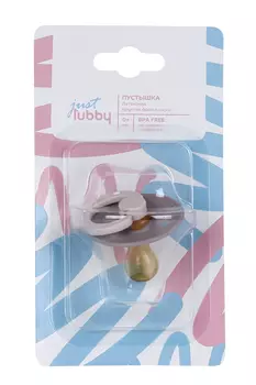 Соска-пустышка Лабби Джаст латекс круглая форма соска беж/роз (с 0 мес)