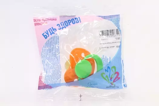 Соска-пустышка латекс традиц с кольцом, (1511)