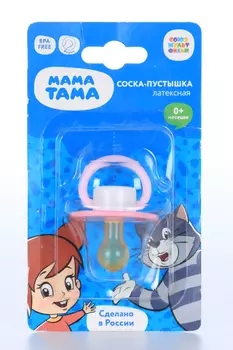 Соска-пустышка Мама Тама Вера классич латекс (0-6 мес), розовый