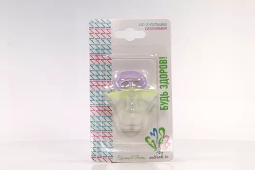 Соска-пустышка Сердечко силик с кольцом, (С10020)