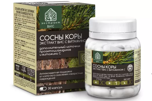 Сосны коры экстракт-ВИС с витамином C, 30 шт, капсулы