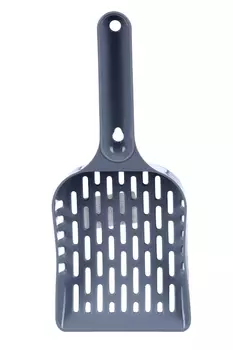 Совок Чистый котик д/уборки кошачьего туалета 24х9.8х2.8 см серый