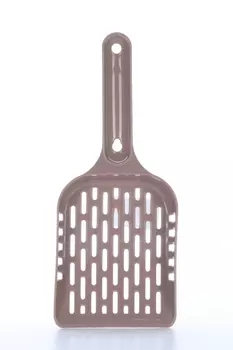 Совок Чистый котик д/уборки кошачьего туалета 24х9.8х2.8 см бежевый