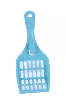 Совок Чистый котик д/уборки кошачьего туалета мур-мяу голубой (м7856)