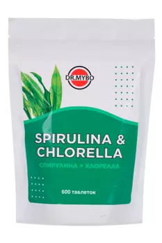 Спирулина + хлорелла 600 таблеток, 300 г, Суперфуд