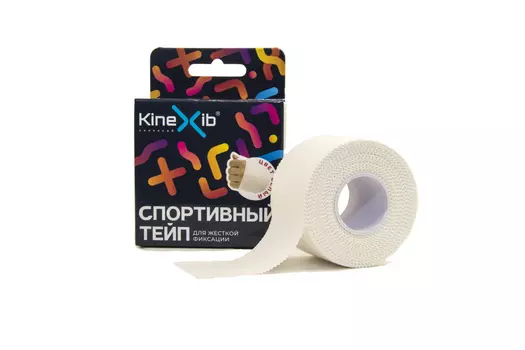 Спортивный тейп Kinexib 9,1м*3,8см белый
